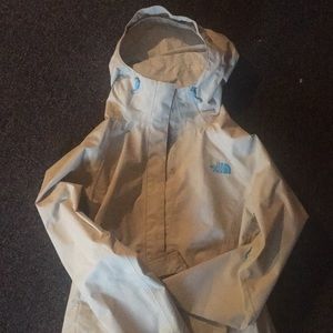 Women’s North Face Rain Jacket Cream Shell Medium